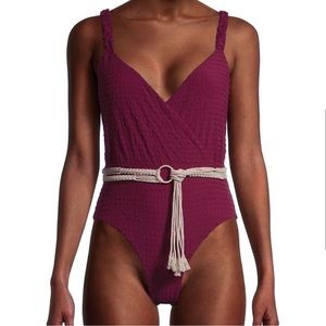Elegant Purple One-Piece Swimsuit